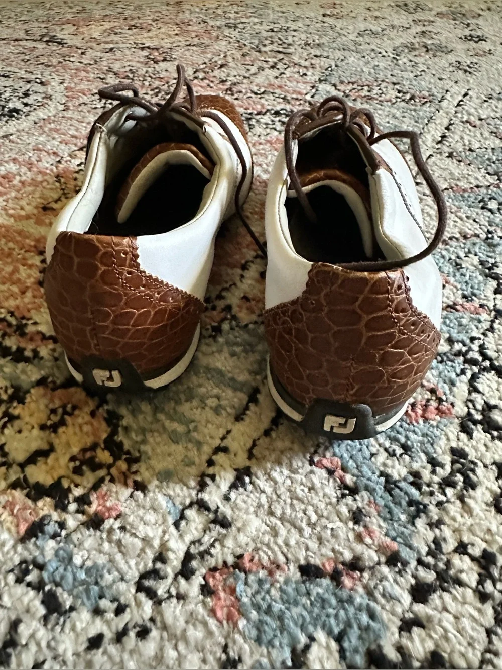FootJoy LoPro Collection Women’s Wingtip Golf Shoes - Brown/White - Size 7M